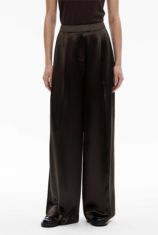 Acetate Blend Full Length Pant