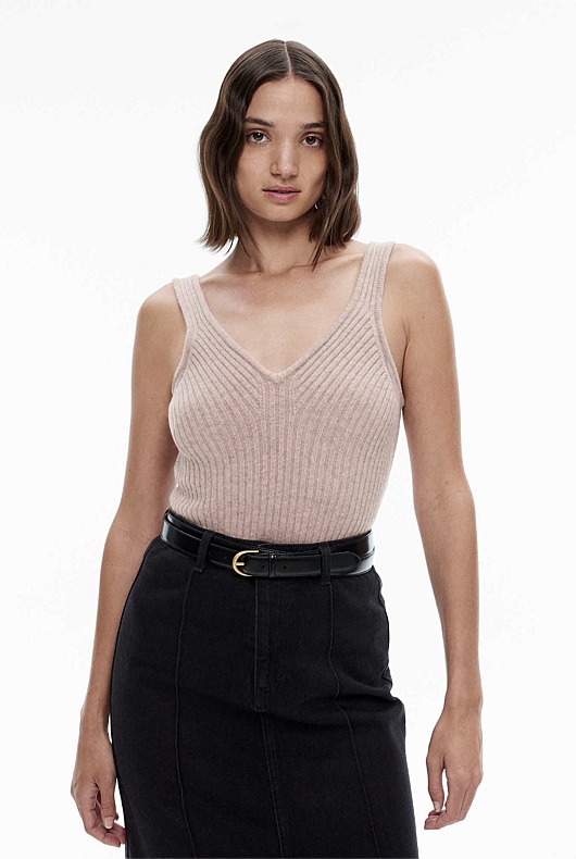 Wool Blend Knit Tank