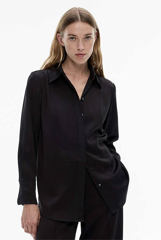 Acetate Satin Frame Shirt