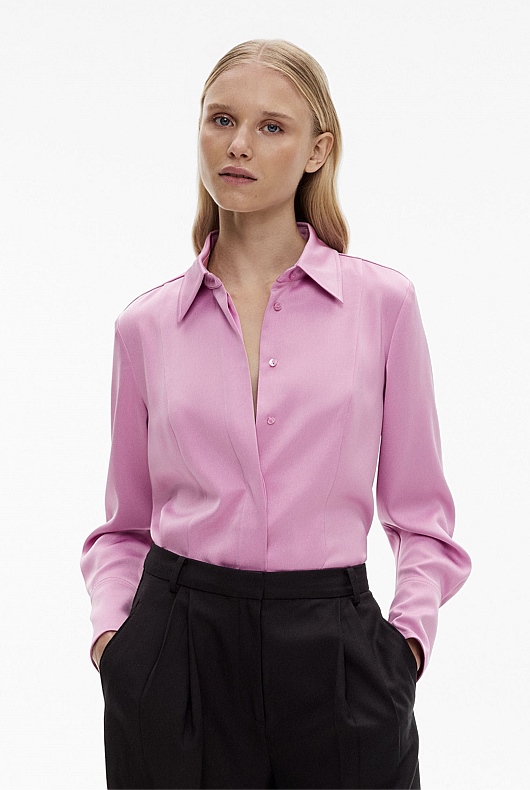 Acetate Satin Frame Shirt