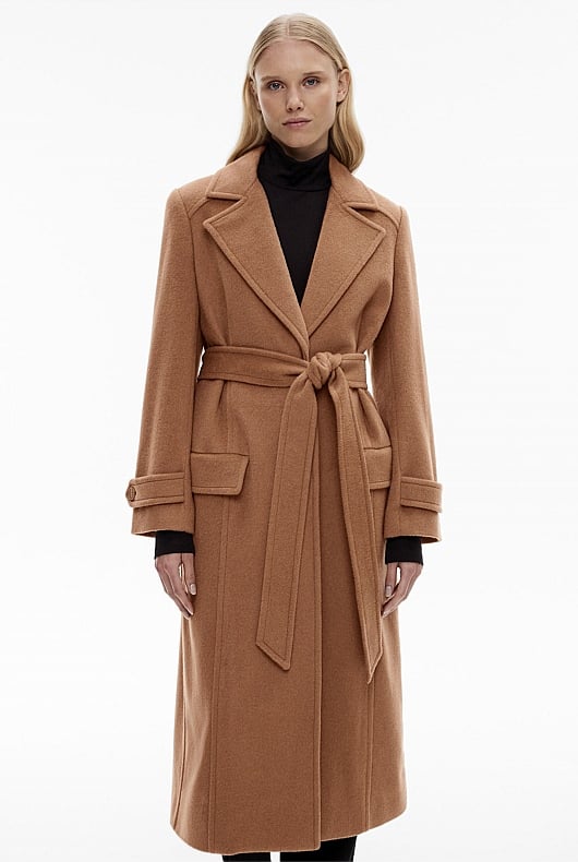 Wool Cashmere Tie Coat