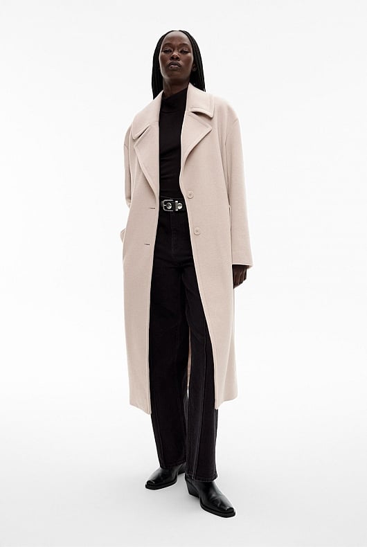 Wool Cashmere Lapel Coat