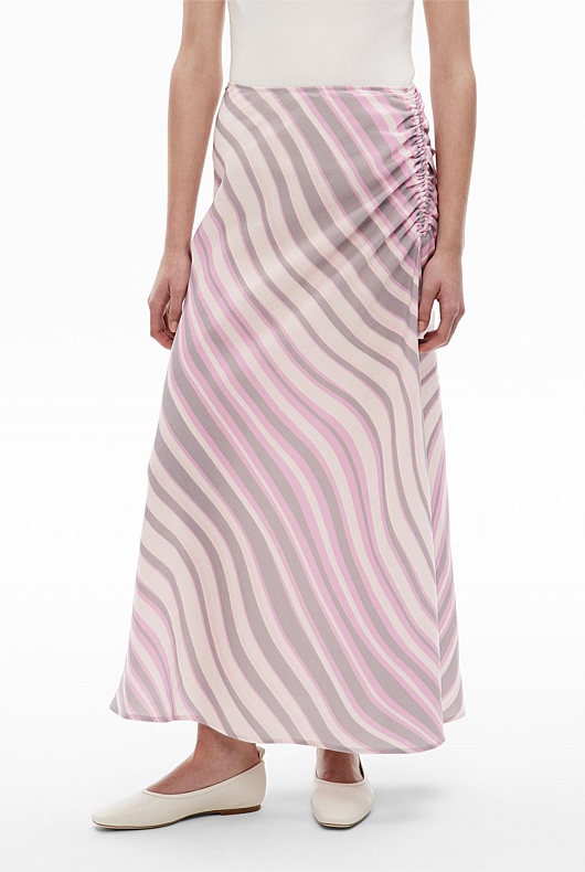 Ruched Midi Skirt