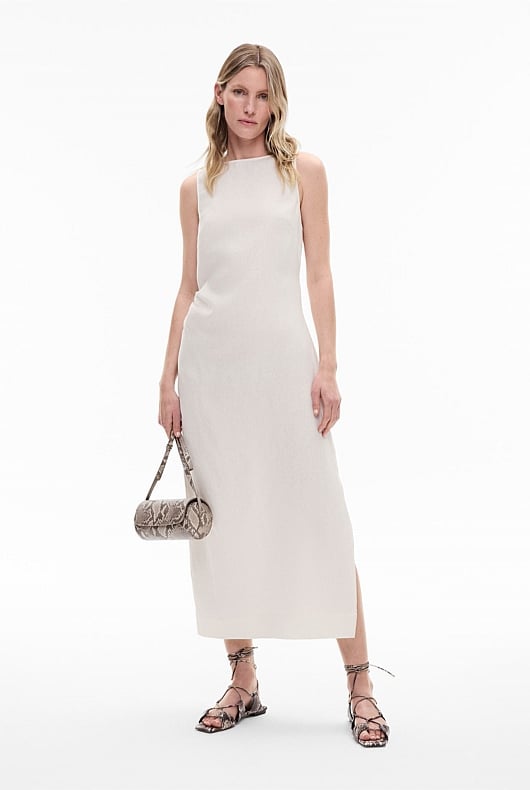 Boat Neck Midi Dress