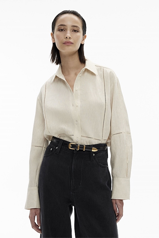 Stitch Detail Longline Shirt