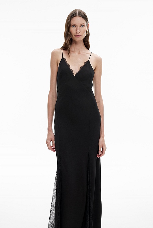 Lace Godet Maxi Dress