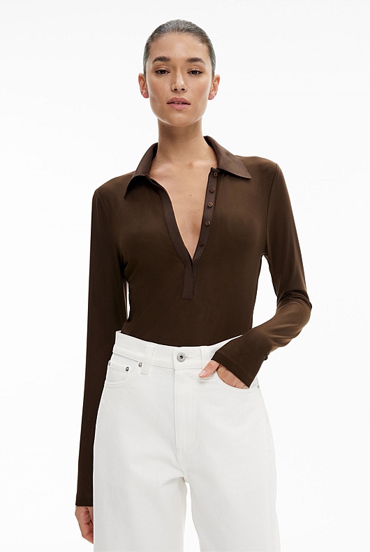 Mesh Polo Top