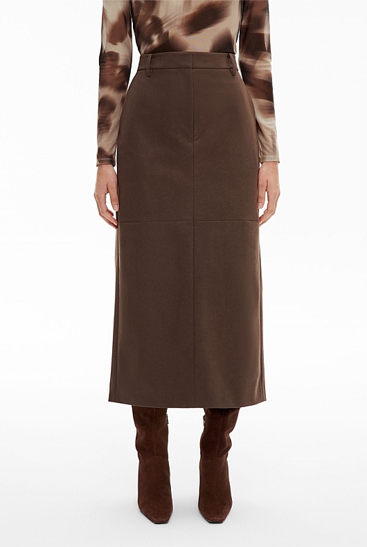 Suedette Longline Skirt
