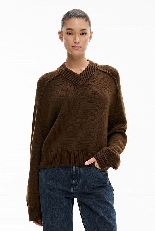 High V Knit Jumper
