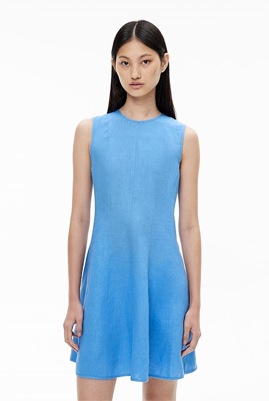 Linen Seam Mini Dress