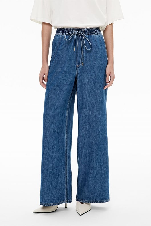 Denim Track Pants