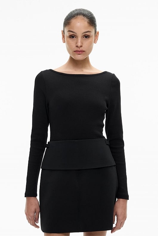 Rib Boat Neck Top