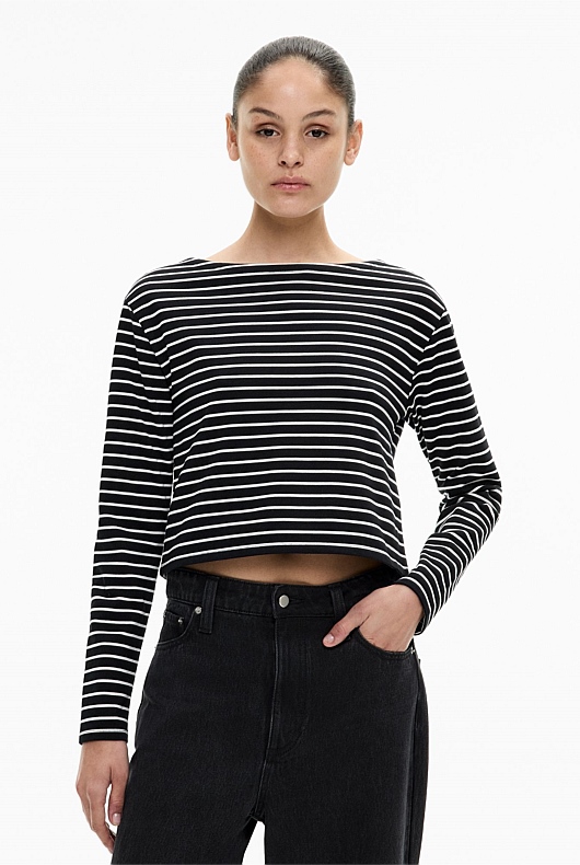 Cropped Long Sleeve Top