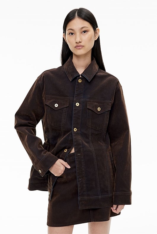 Flocked Denim Jacket