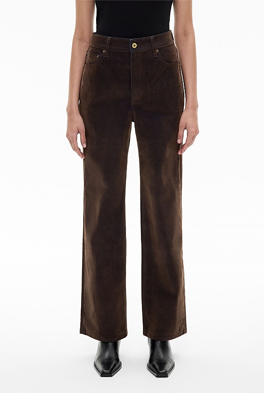 Flocked Denim Jeans