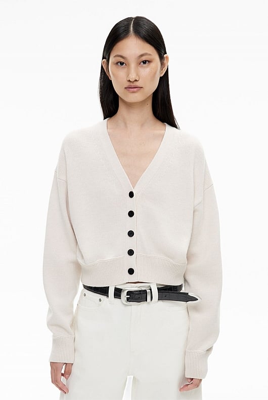 Button V Neck Cardigan