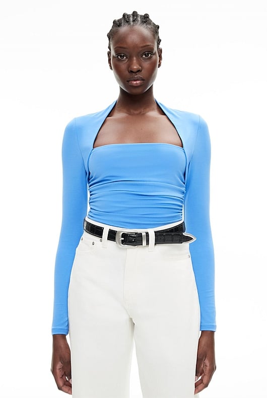 Square Neck Ruched Top