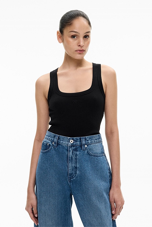 Rib Square Neck Tank