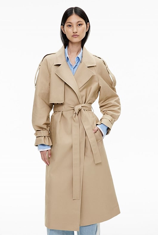 Snap Front Trench Coat