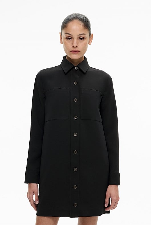 Patch Pocket Shirt Dress