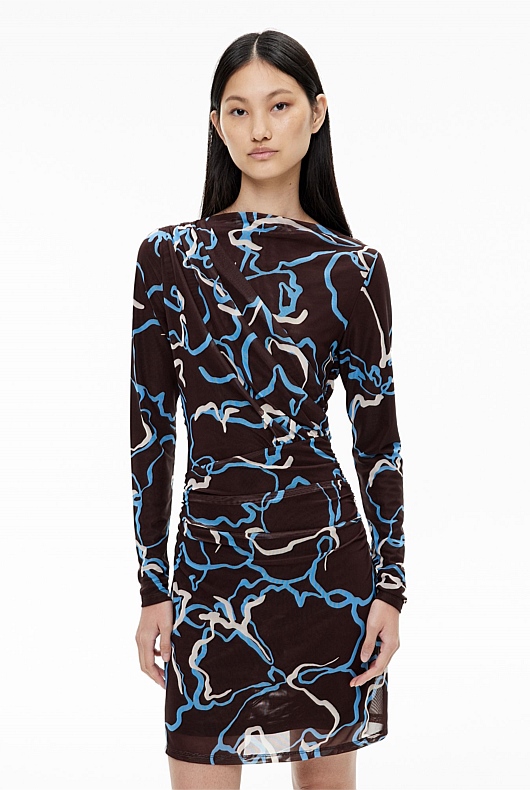 Panel Detail Mesh Dress