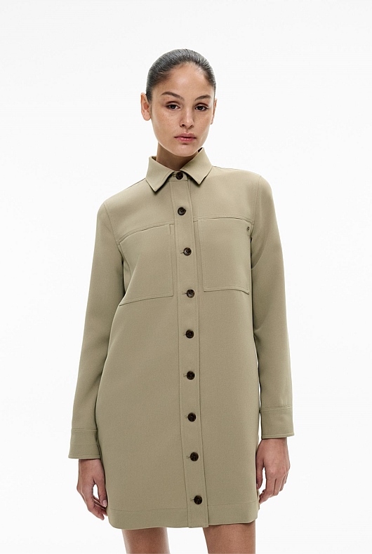 Patch Pocket Shirt Dress