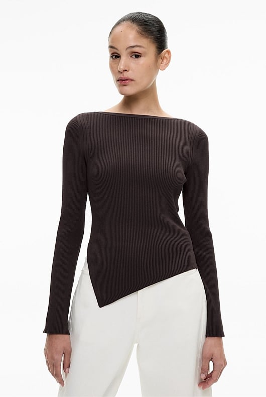 Asymmetric Hem Knit