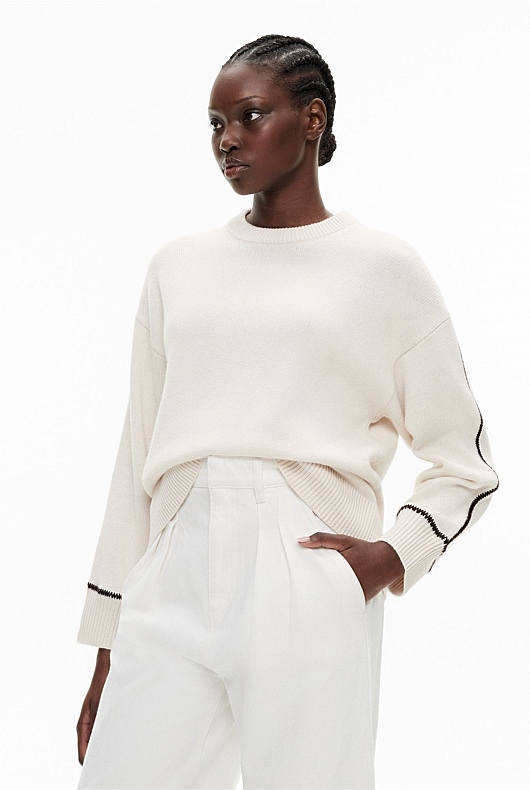 Contrast Detail Knit