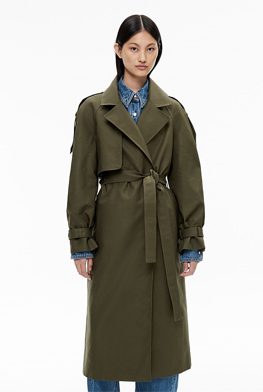 Snap Front Trench Coat