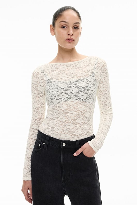 Textured Boat Neck Top