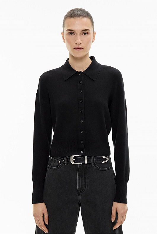 Collar Fine Cardigan