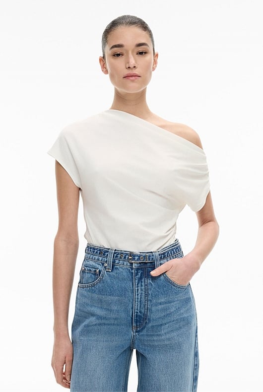 Asymmetric Draped T-Shirt