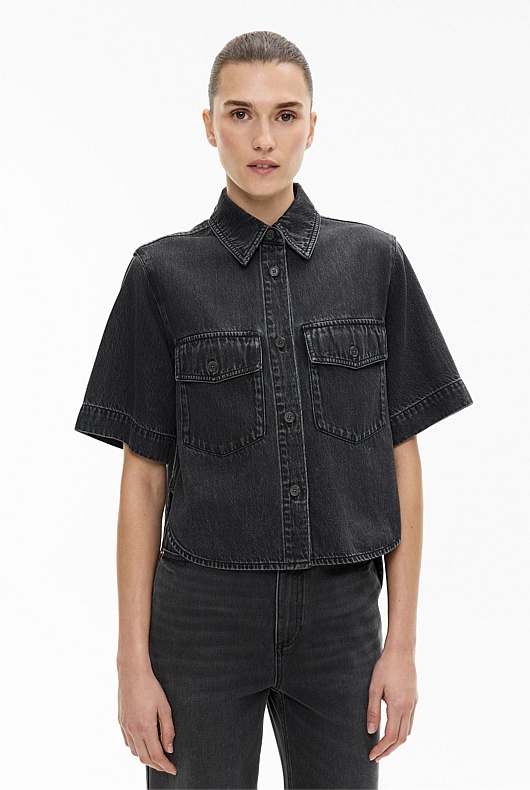 Patch Pocket Denim Shirt