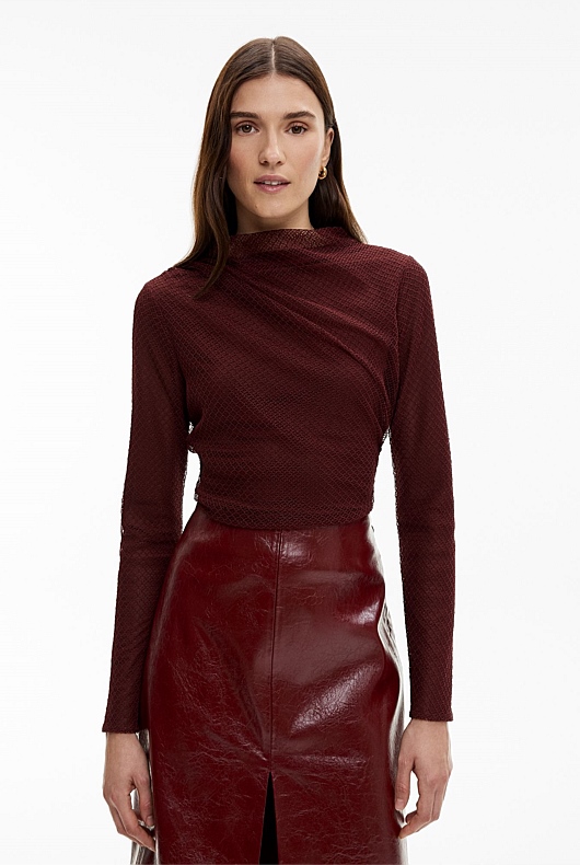 Openwork Jersey Top