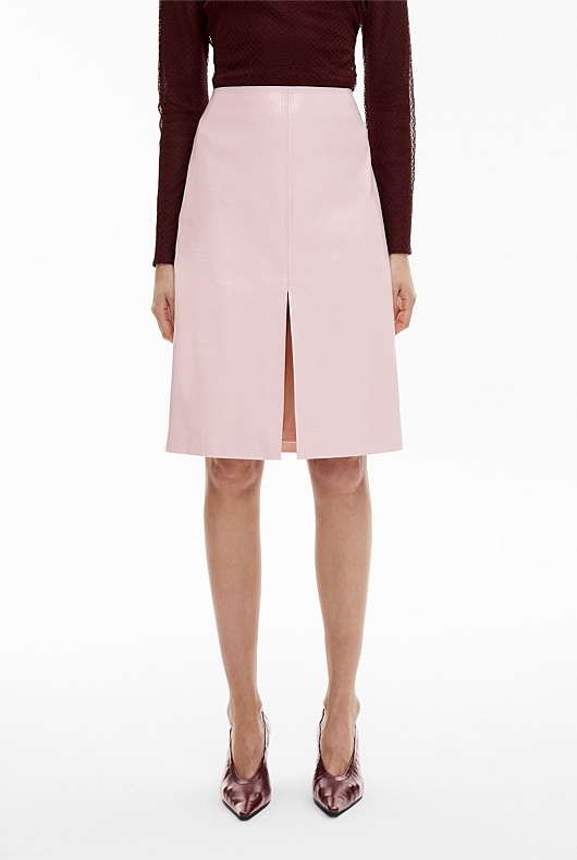 Front Split Midi Skirt