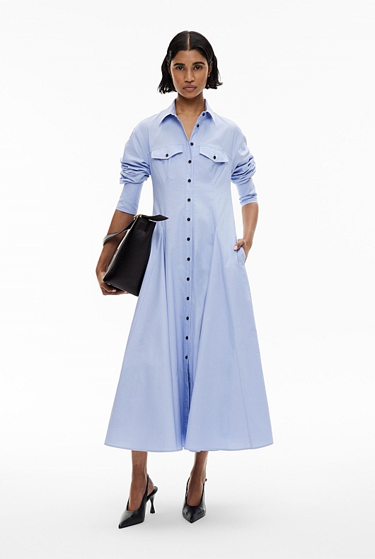 Godet Shirt Dress