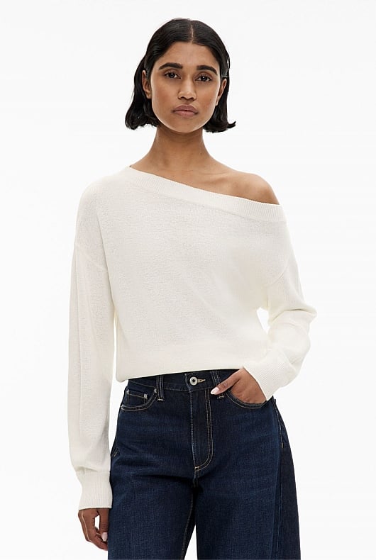 Asymmetric Slouch Knit