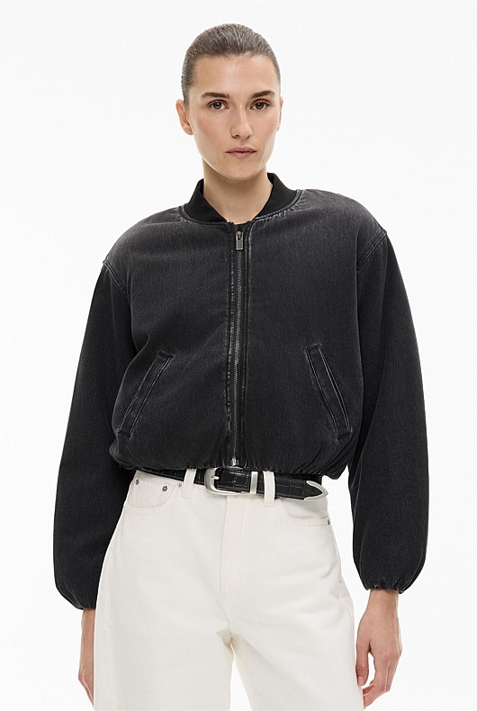 Bubble Hem Denim Jacket