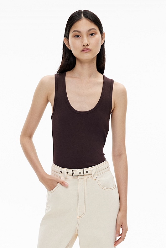 Scoop Rib Tank Top