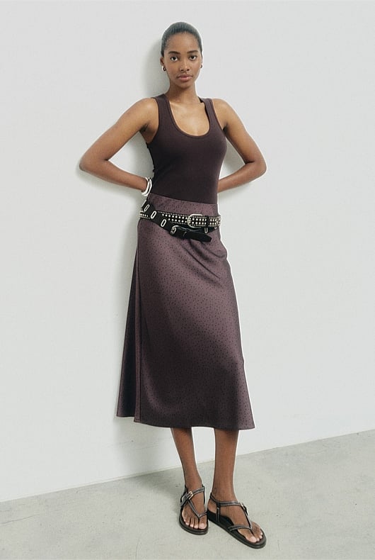 Bias Midi Skirt