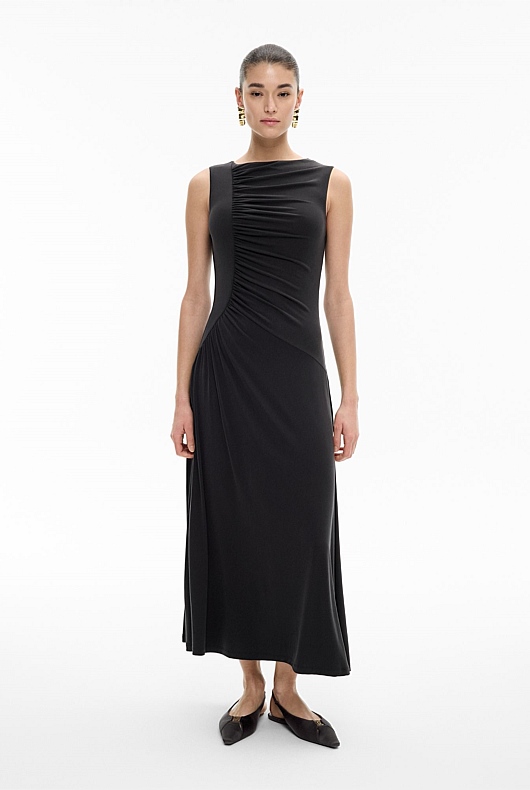Gathered Jersey Dress