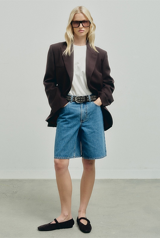 Denim Bermuda Shorts