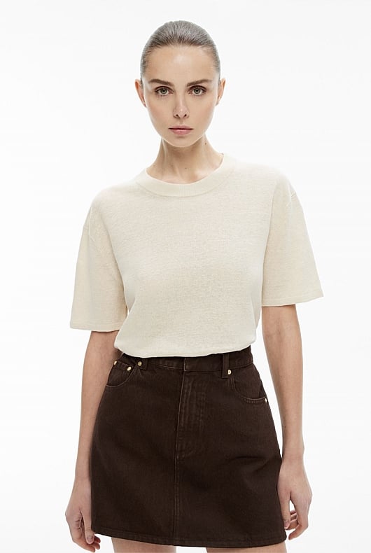 Linen Knit T-Shirt