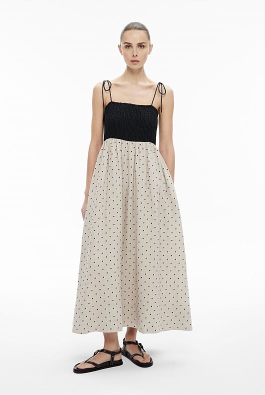 Shirred Maxi Dress