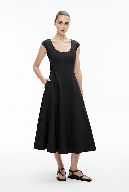 Cap Sleeve Panel Dress