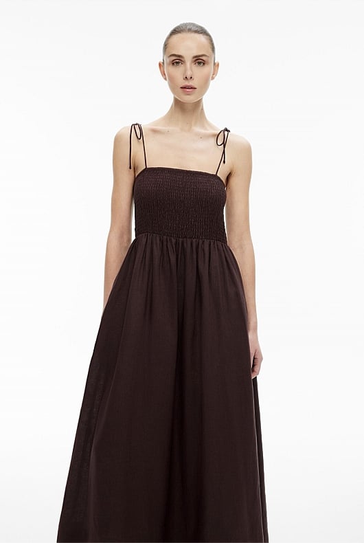 Shirred Maxi Dress