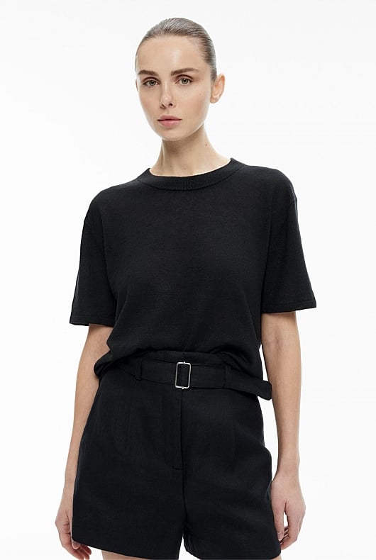 Linen Knit T-Shirt
