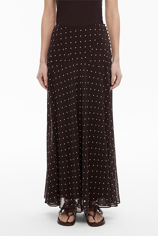 Basque Maxi Skirt