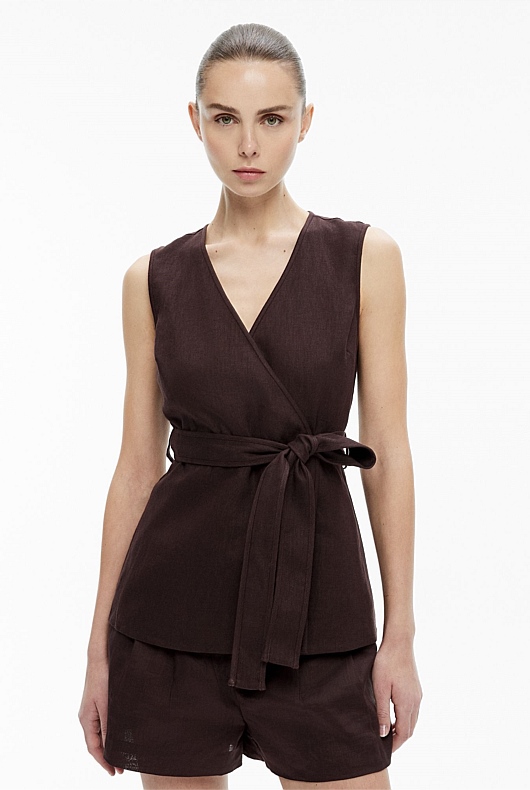 Longline Linen Vest
