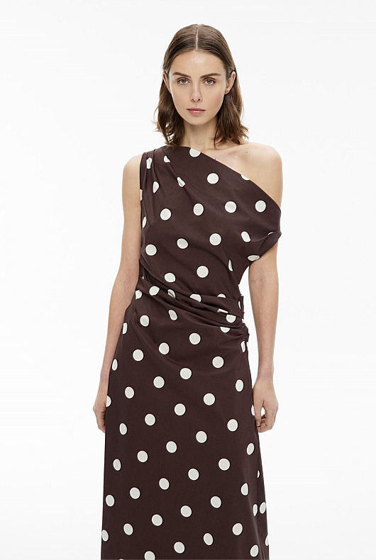 Asymmetrical Shoulder Dress